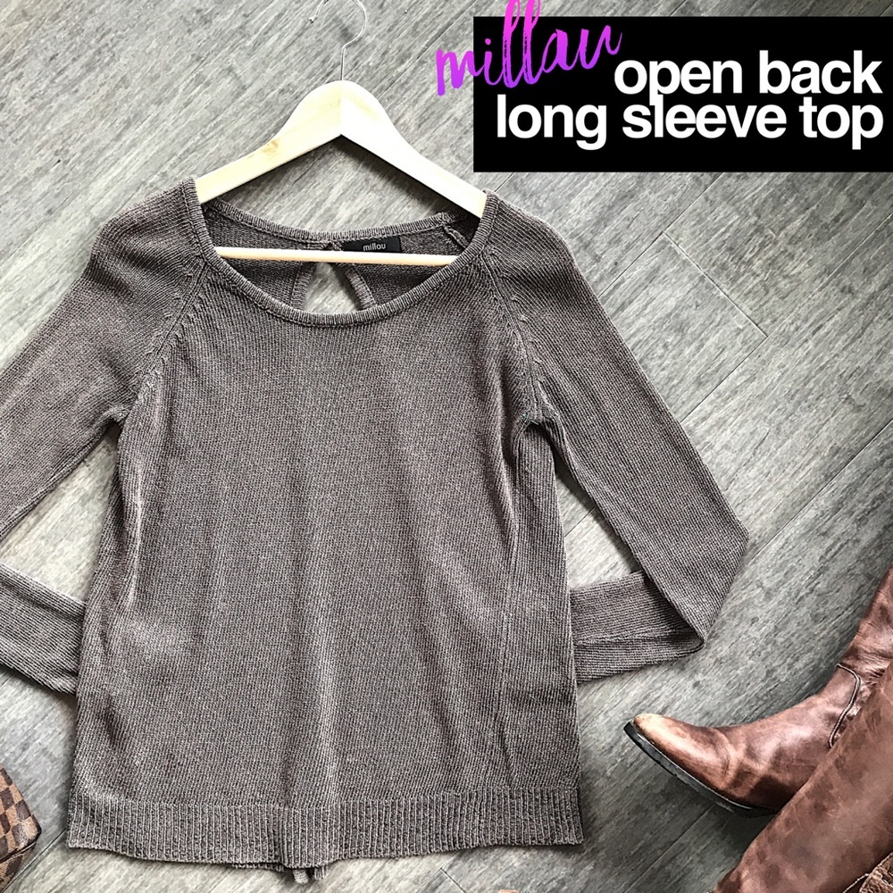 ⚡️FLASH SALE⚡️ Nordstrom Millau Open Back Long Sleeve Top